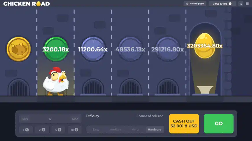 গেমটির ডেমো সংস্করণ Chicken Road.